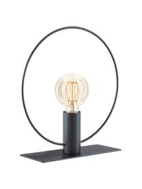 Kleine Tischlampe Pria im Industrial-Style, Lampenschirm: Metall, pulverbeschichtet, Lampenfuß: Metall, pulverbeschichtet, Schwarz, Ø 30 x H 33 cm