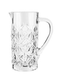 Jarra de cristal con relieve Enigma, 1,2 L, Cristal Luxion, Transparente, Al 23 cm, 1,2 L