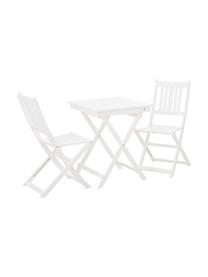 Set tavolo e sedie da giardino in legno di acacia Skyler 3 pz, Bianco, Set in varie misure