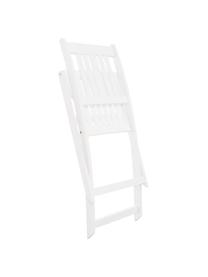 Salon de jardin en bois blanc Skyler, 3 élém., Blanc, Lot de différentes tailles