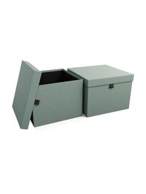 Boîtes de rangement Tristan, 2 élém., Vert sauge, Lot de différentes tailles