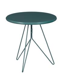 Okrągły stolik pomocniczy balkonowy z metalu Tula, Metal malowany proszkowo, Zielony, Ø 40 x W 40 cm