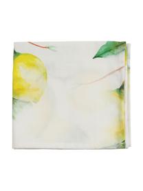 Serviette de table tissu Citron, 4 pièces, Blanc cassé, jaune, vert