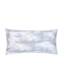 Obliečka na vankúš z bavlneného saténu s potlačou oblakov Cloudy, 2 ks, Svetlomodrá, biela