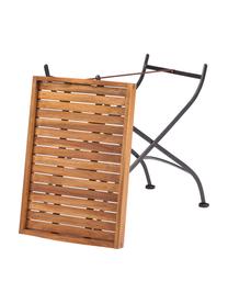Zahradní stolek - tác s dřevěnou deskouParklife, Černá, akátové dřevo
