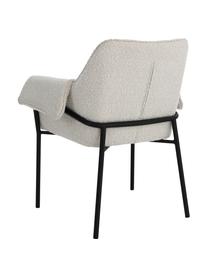 Bouclé fauteuils met wit effect, set van 2, Bekleding: 100 % polyester, Poten: gecoat metaal, Bouclé wit, B 73 cm x D 54 cm