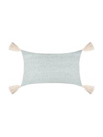 Coussin décoratif rectangulaire Chila, Bleu-gris