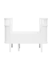 Verstellbares Baby-Bett Junior, Birkenholz, lackiert, Weiß, B 115 x H 88 cm