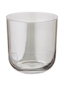 Vasos de colores artesanales Polka, 4 uds., Vidrio, Amarillo, gris, Ø 9 x Al 9 cm, 420 ml