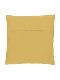 Housse de coussin jaune Penny, 100 % coton, Jaune, larg. 45 x long. 45 cm