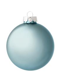 Weihnachtskugeln Evergreen matt/glänzend, verschiedene Größen, Hellblau, Ø 8 cm, 6 Stück