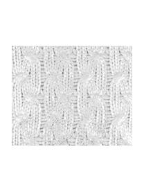 Gebreide kussenhoes Trenes glinsterend/glanzend in grijs en zilverkleur, Acryl, Lichtgrijs, zilverkleurig, 45 x 45 cm