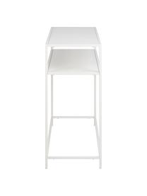 Metalen sidetable Neptun met plank in wit, Gepoedercoat metaal, Wit, B 100 cm x H 79 cm