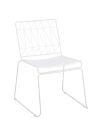 Sedia da balcone bianca Bueno, Metallo rivestito, Bianco, Larg. 55 x Alt. 77 cm