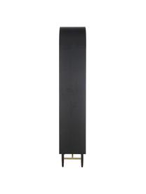 Estantería Exalt, Reverso: ratán, Negro, An 63 x Al 190 cm