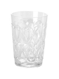 Akrylové poháre Swirly s dekoratívnym reliéfom, 2-dielna súprava, Priesvitná