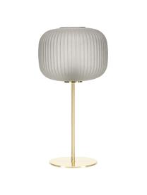 Lampa stołowa ze szklanym kloszem Sober, Złoty, szary, Ø 25 x W 50 cm