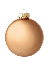 Weihnachtskugeln Evergreen matt/glänzend, verschiedene Größen, Goldfarben, Ø 8 cm, 6 Stück