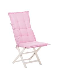 Einfarbige Hochlehner-Stuhlauflagen Panama in Pastellrosa, 2 Stück, Bezug: 50% Baumwolle, 50% Polyes, Pastellrosa, 50 x 123 cm