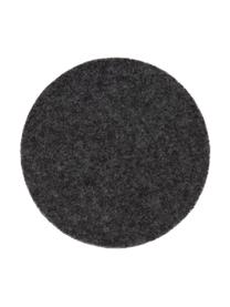 Sous-verres en feutre de laine Leandra, 6 pièces, 90 % laine, 10 % polyéthylène, Anthracite, Ø 10 cm