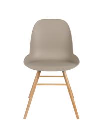 Silla Albert Kuip, Asiento: 100% polipropileno, Patas: madera de fresno, Gris pardo, An 49 x Al 82 cm