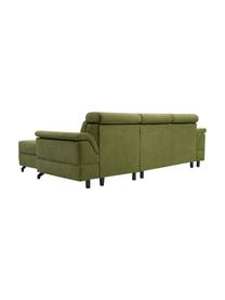 Sofa narożna z funkcją spania i miejscem do przechowywania Missouri (4-osobowa), Tapicerka: 100% poliester, Zielony, S 259 x G 164 cm