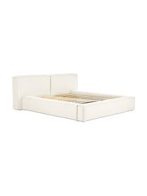 Polsterbett Lennon mit Stauraum, Bezug: 100% Polyester Der hochwe, Gestell: Massives Kiefernholz, FSC, Webstoff Off White, B 140 x L 200 cm