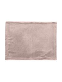 Placemats Simone, 2 stuks, 100% polyester fluweel, Roze, 35 x 45 cm
