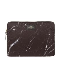 Custodia per MacBook Pro 13 pollici Black Marble, Laptop case: nero, marmo Sovrastampa: nero con carattere dorato, Larg. 34 x Alt. 25 cm
