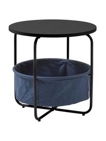 Kulatý odkládací stolek s úložným prostorem Specter, Černá, tmavě modrá