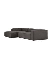 Sofá rinconera modular Lennon, Tapizado: 100% poliéster Alta resis, Estructura: madera contrachapada de p, Patas: plástico, Tejido gris antracita, An 327 x F 180 cm, chaise longue izquierda