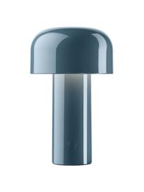 Dimmbare LED-Tischlampe Bellhop, Kunststoff, Graublau, glänzend, Ø 13 x H 20 cm