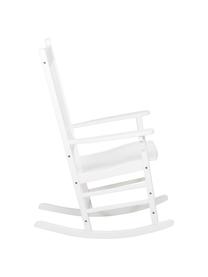 Sedia a dondolo da giardino in legno bianco Bay, Legno di acacia laccato, Bianco, Larg. 84 x Prof. 68 cm