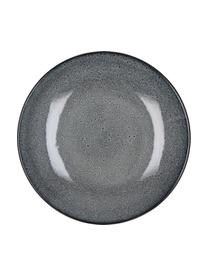 Assiettes plates grès cérame gris foncé Mirha, 4 pièces, Gris foncé