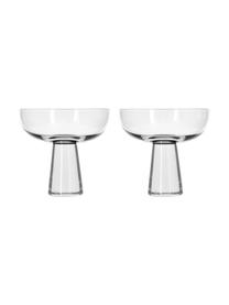 XS kristallen champagne Cups Standbeeld, 2 stuks, Kristalglas, Transparant, Ø 11 x H 11 cm, 275 ml