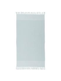 Fouta s třásněmi a froté zadní stranou Freddy, Šalvějově zelená, Š 100 cm, D 180 cm