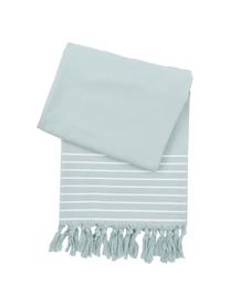 Fouta s třásněmi a froté zadní stranou Freddy, Šalvějově zelená, Š 100 cm, D 180 cm