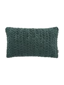 Coussin rectangulaire velours bleu-vert Smock, Bleu-vert, larg. 30 x long. 50 cm