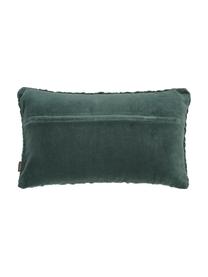 Coussin rectangulaire velours bleu-vert Smock, Bleu-vert, larg. 30 x long. 50 cm