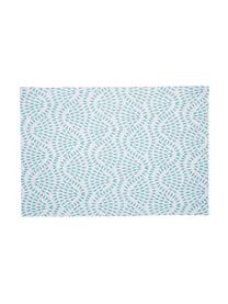 Waterafstotende placemats Starbone, 2 stuks, Polyester, Wit, blauw, 33 x 48 cm