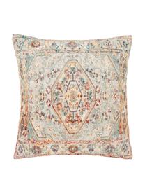 Housse de coussin vintage en coton Eliseo, 100 % coton, Multicolore, larg. 45 x long. 45 cm