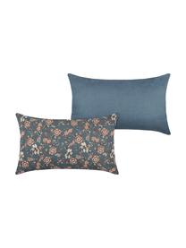 Kussen Boudoir, met vulling, Blauw, beige, rood, 30 x 50 cm