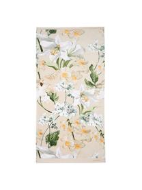 Handtuch Rosalee in verschiedenen Grössen, mit Blumen-Muster, 100% Bio-Baumwolle, GOTS-zertifiziert, Beige, gemustert, Duschtuch, B 70 x L 140 cm