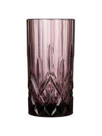 Vasos de colores Sorrento, 4 uds., Vidrio, Multicolor, Ø 8 x Al 14 cm, 450 ml