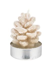 Velas tealight Forest, 8 uds., Cera, Marrón, beige, Ø 4 x Al 6 cm