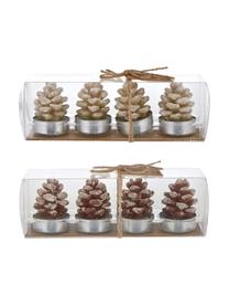 Waxinelichten Forest, set van 8, Was, Bruin, beige, Ø 4 x H 6 cm