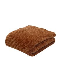 Weiche Chenille-Decke Beckett in Rostrot, 100% Polyester, Rostrot, B 130 x L 170 cm