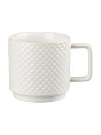 Tazas Lara, 4 uds., Gres, Blanco crudo, Ø 10 x Al 10 cm