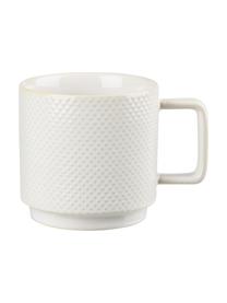 Tazas Lara, 4 uds., Gres, Blanco crudo, Ø 10 x Al 10 cm