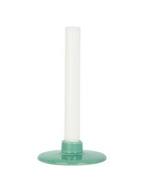 Candelabro de porcelana Rhombe, Porcelana, Verde, Ø 11 x Al 3 cm